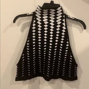 Black and White Patterned Top